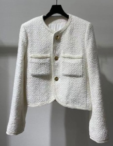 celin white tweed jacket